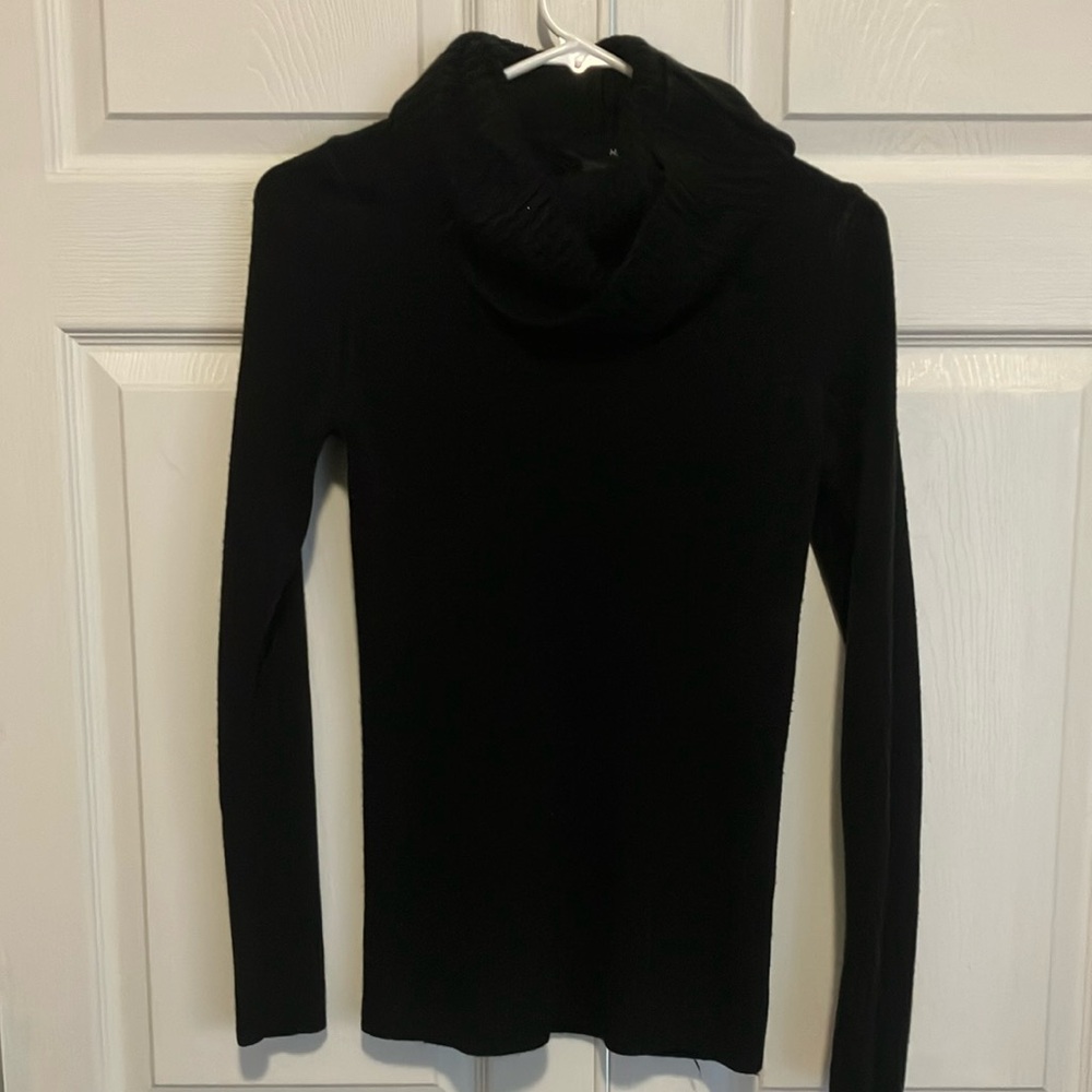 H&M Black Cowl Neck Sweater with Fine Knit